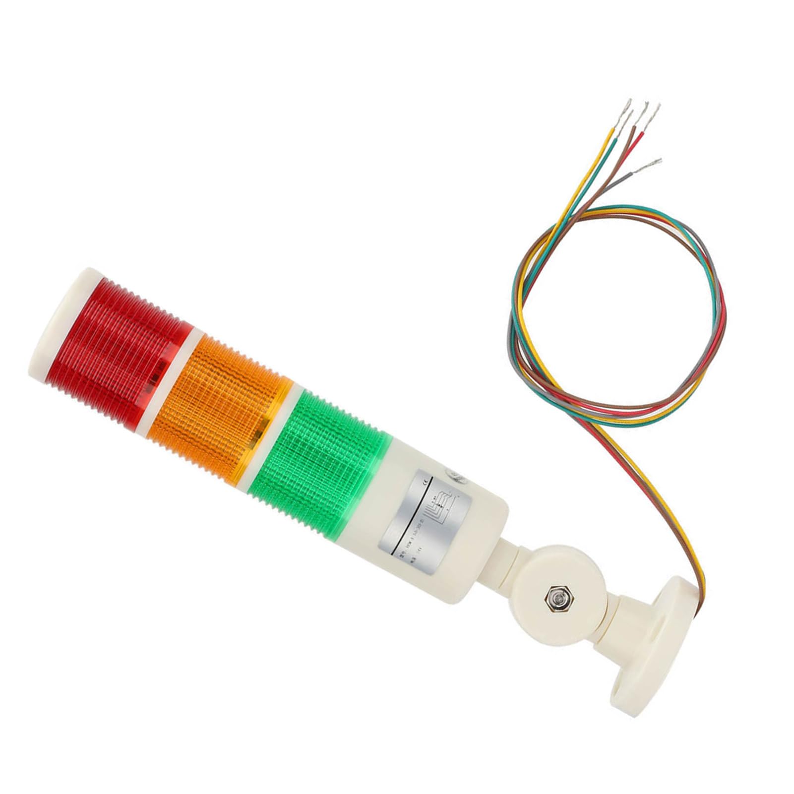 ZJchao Maschinen-Ampel, Rot/orange/grün, CNC-Maschinenwarnung, LED-Anzeige, Alarmleuchte mit Summerton, 24 VDC für Industriewerkzeuge