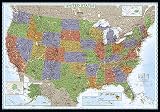 National Geographic United States Wall Map - Decorator - Laminated (43.5 x 30.5 in) (National Geogra