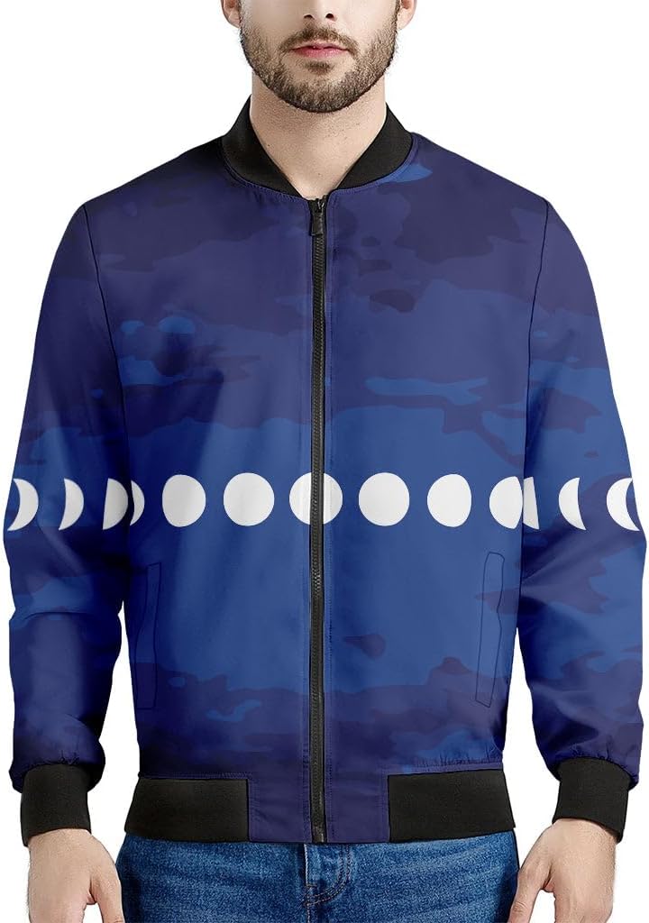 Lights Star Pattern Print Men's Bomber Jacket