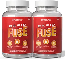 Kit Fuselabs - 2 Suplementos Termogênicos Rapid Fuse 60 Cápsulas cada - Máxima Energia, Foco e Disposição para o Dia e o Treino