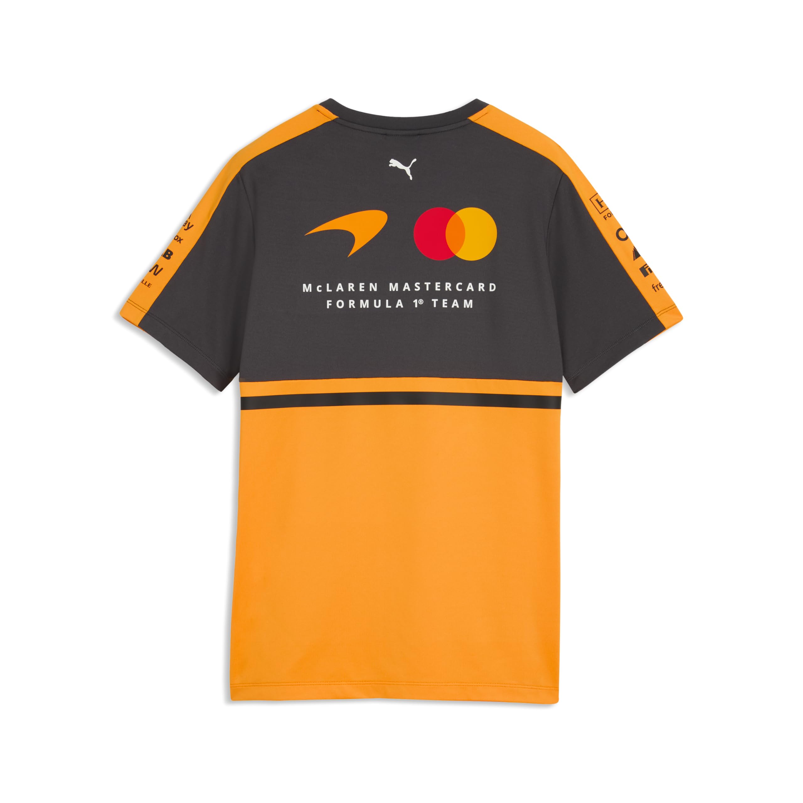 PUMA McLaren F1 2026 Damen Team T-Shirt - Orange | Mit allen neuesten McLaren Formel-1-Team- und Partnerlogos, Offizielle lizenzierte Replica-Sammlung