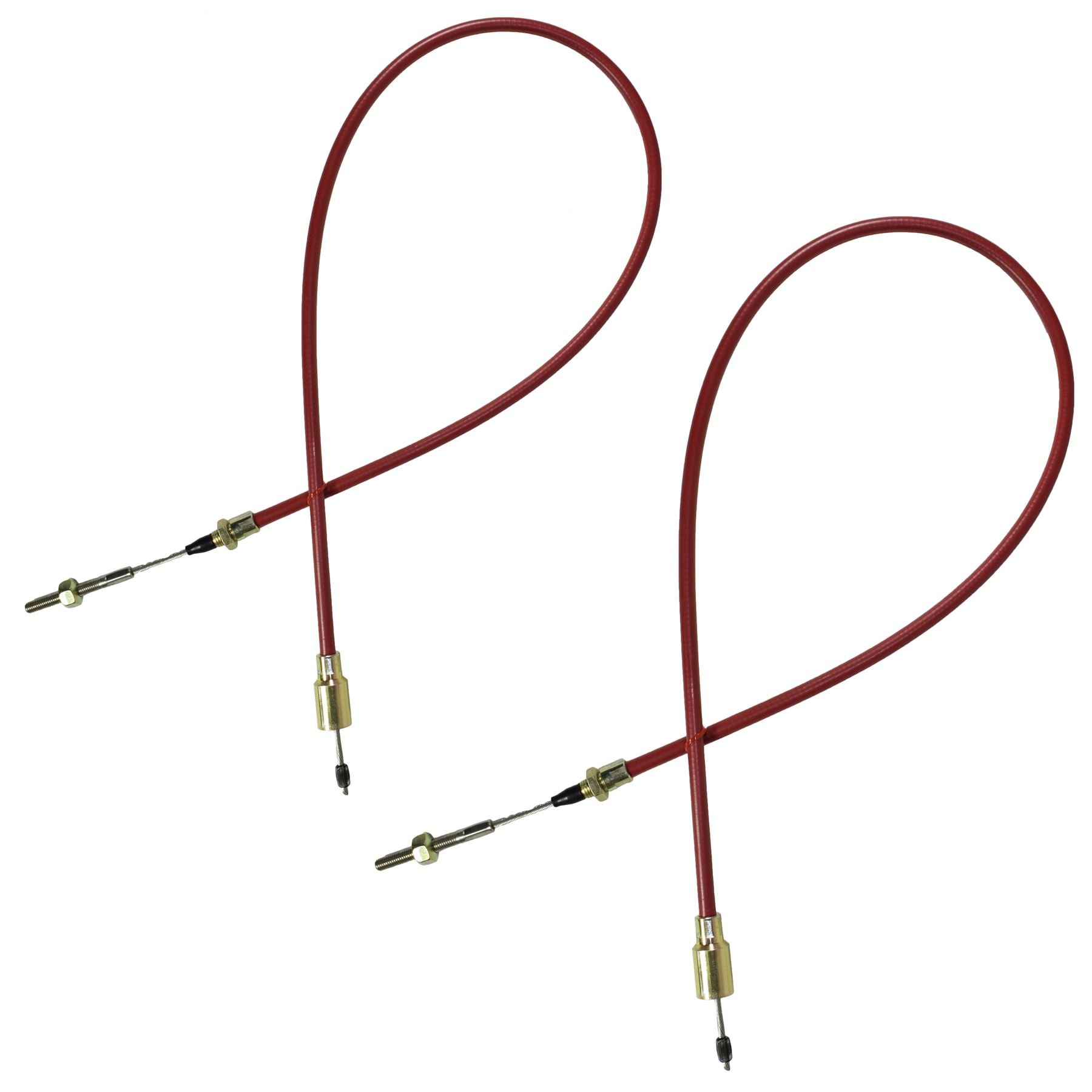 AB Tools 2 x kabel hamulcowy do przyczepy ze stali nierdzewnej do systemów osi węzłowych osłona zewnętrzna 1030 mm