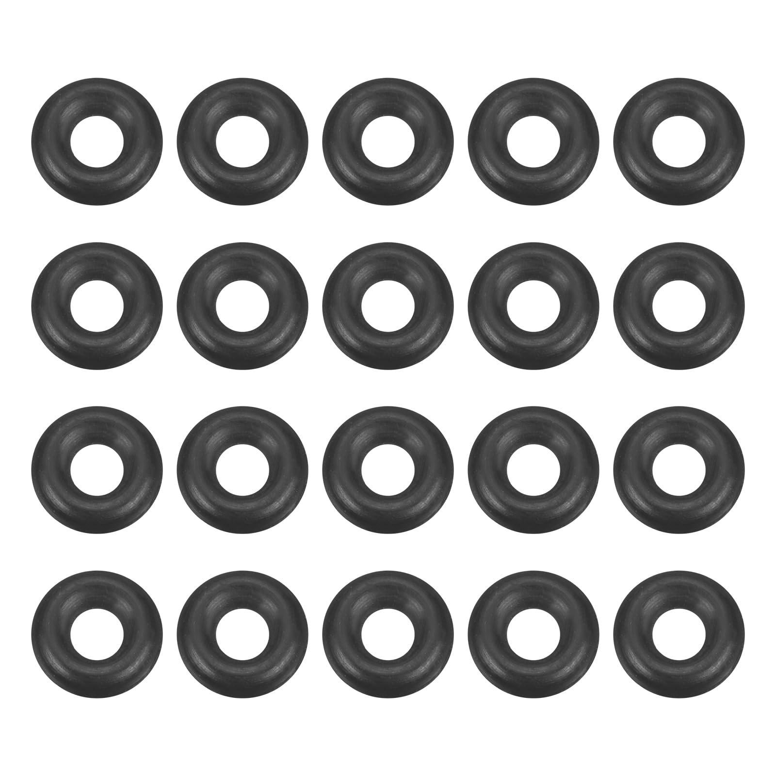 sourcing map 100Pcs AS-005 O-rings, EPDM O-Rings 3/32" ID, 7/32" OD, 1/16" Width Rubber Gasket Sealing Washers for Water Pipe Seals Water Connections Sinks (70 Durometer, Black)