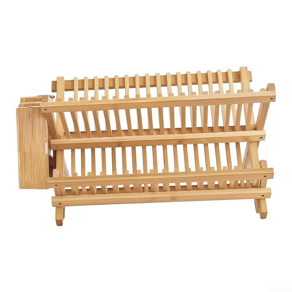 2-Stufiger für holz Geschirrständer Klappbar Platzsparend 2-Stufiger