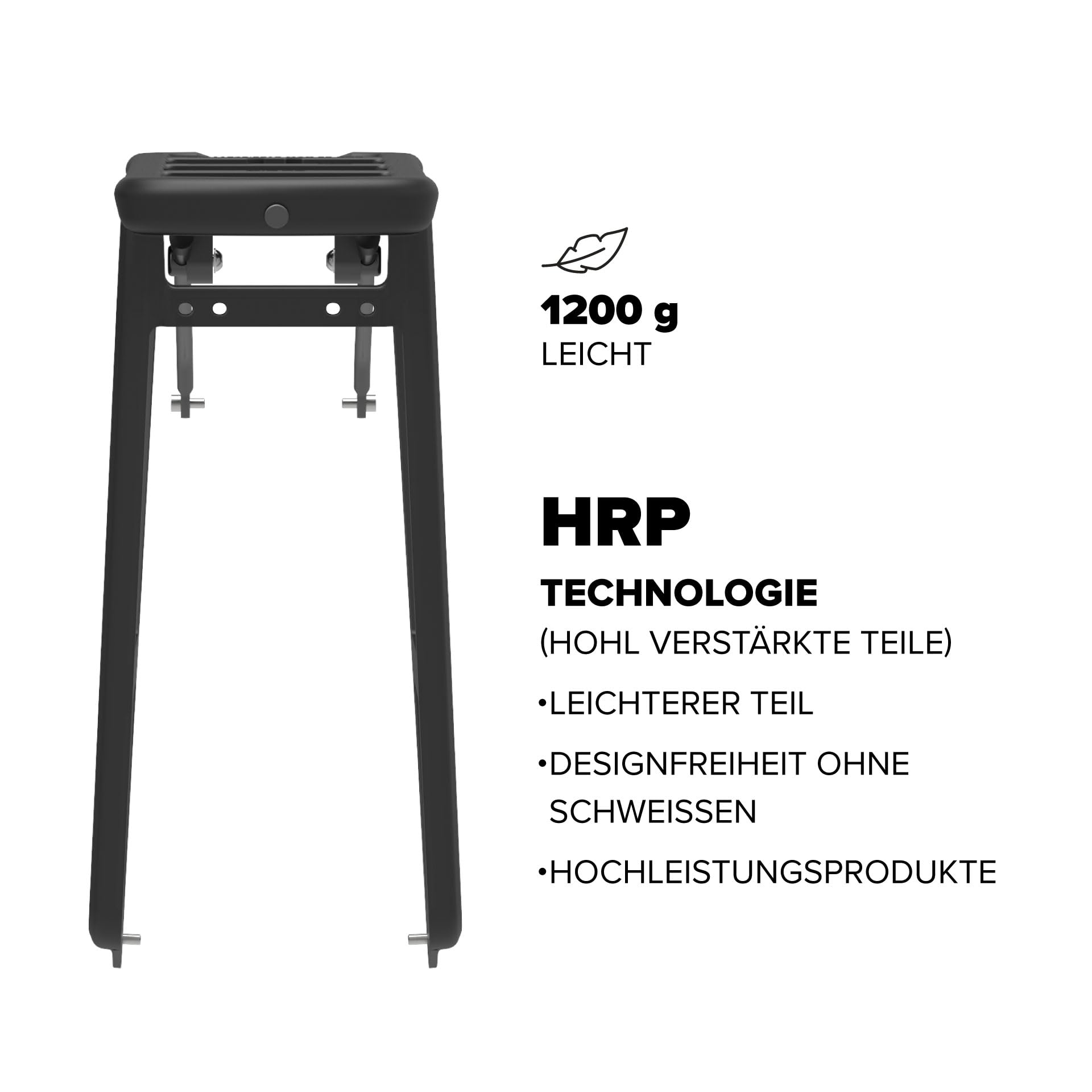 POLISPORT 8873000004 Hinterradträger HRP – Robust, Leicht, Standardmontage, Pannier-Kompatibel, Schwarz – Trägt Bis Zu 27 kg, Perfekt Für Pendeln Und Gepäck