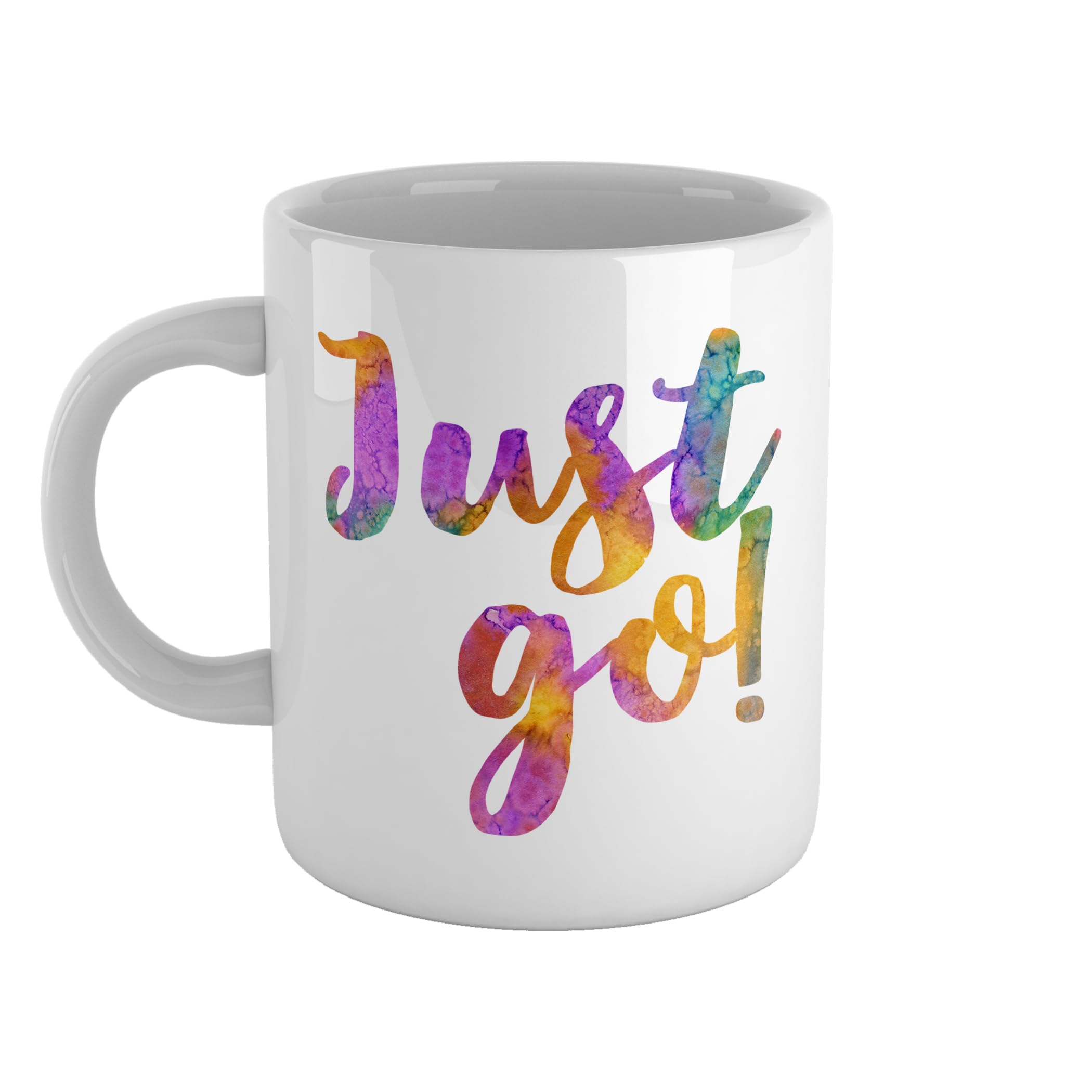 Just go | UK Seller | Ceramic mug | Mug for Coffee or Tea Lovers | Friend gift | Birthday idea | Adventure gift