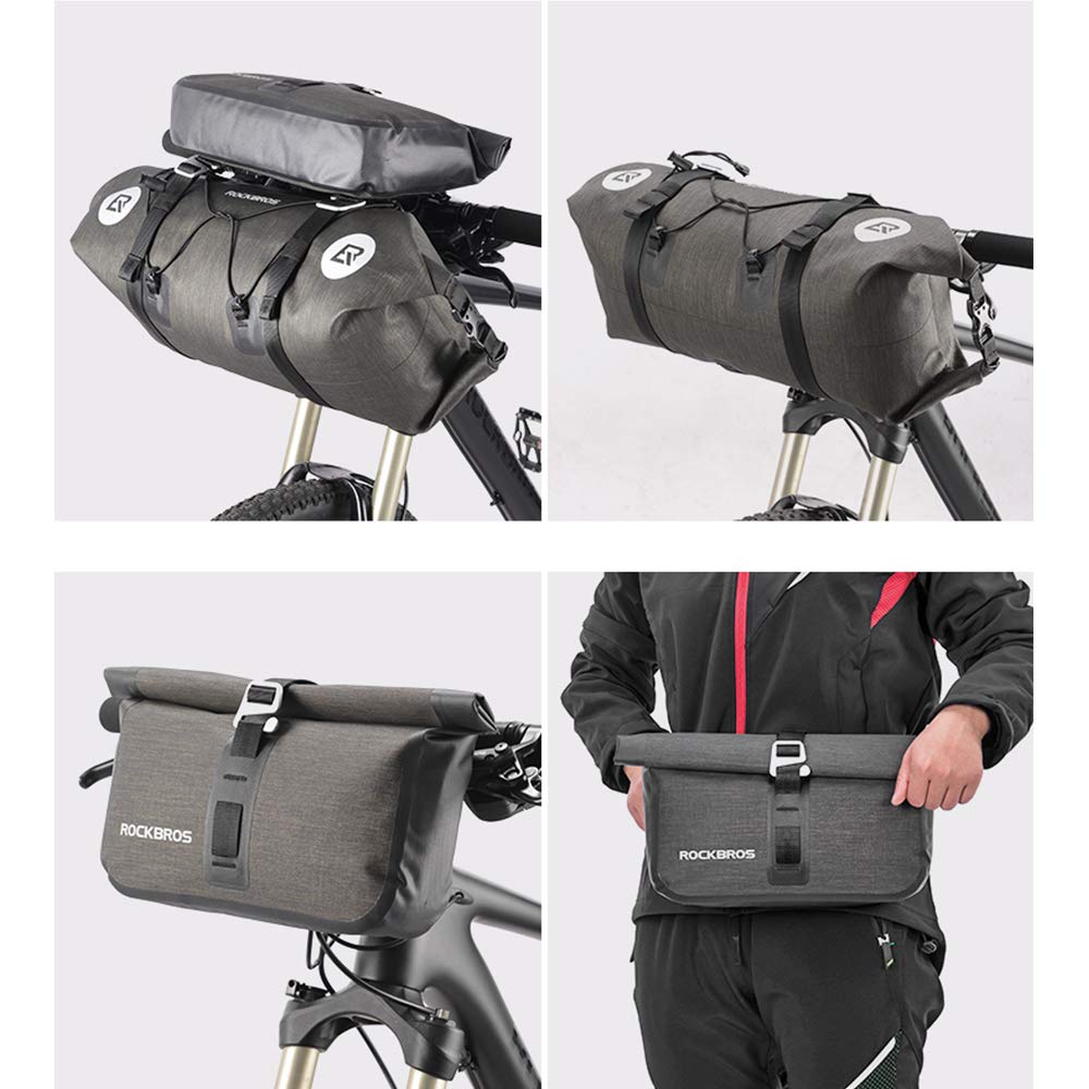 AKT Torba rowerowa Super Big Capacity wodoszczelna przednia rura rowerowa MTB torba na kierownicę ramę, torba bagażnikowa, akcesoria rowerowe, 5 l