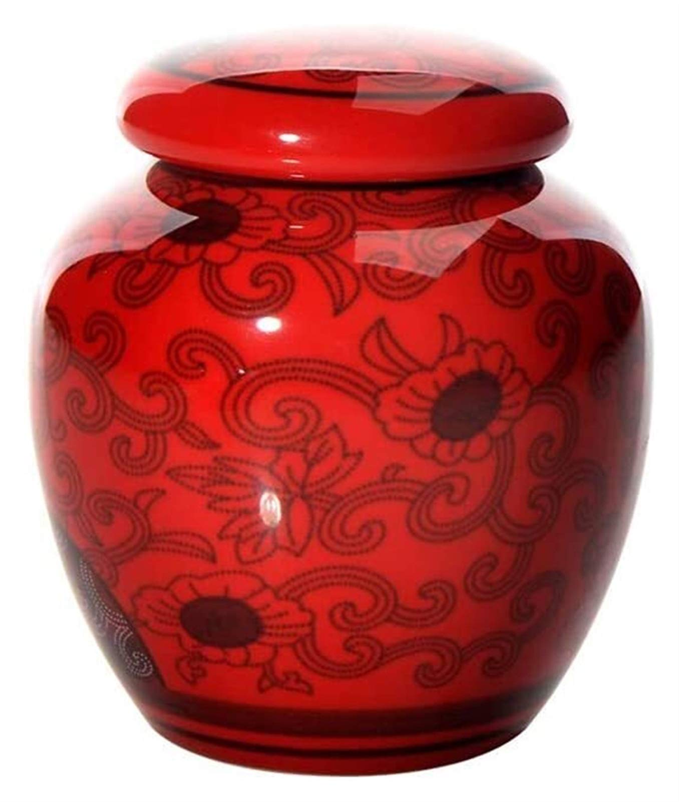 Urnas de cremación para cenizas Urna de recuerdo Urnas decorativas Urna funeraria Adultos Urnas de mascotas selladas contra la humedad Material de cerámica rojo