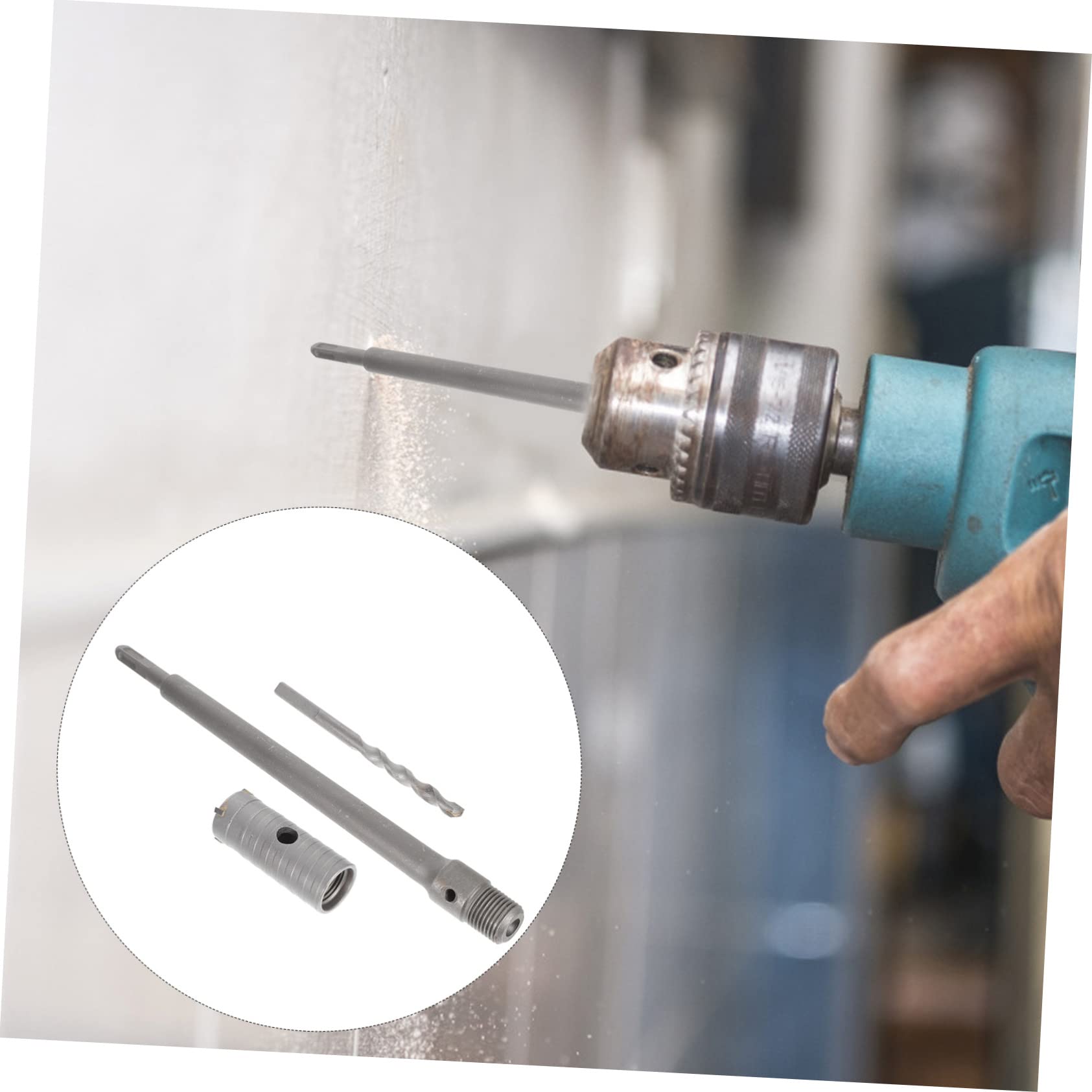 Uonlytech 2 Set Di Punte Da Trapano Per Calcestruzzo Kit Di Apertura Fori Ad Alta Velocità Adattatore Per Filettatura Esterna Per Muratura E Parete