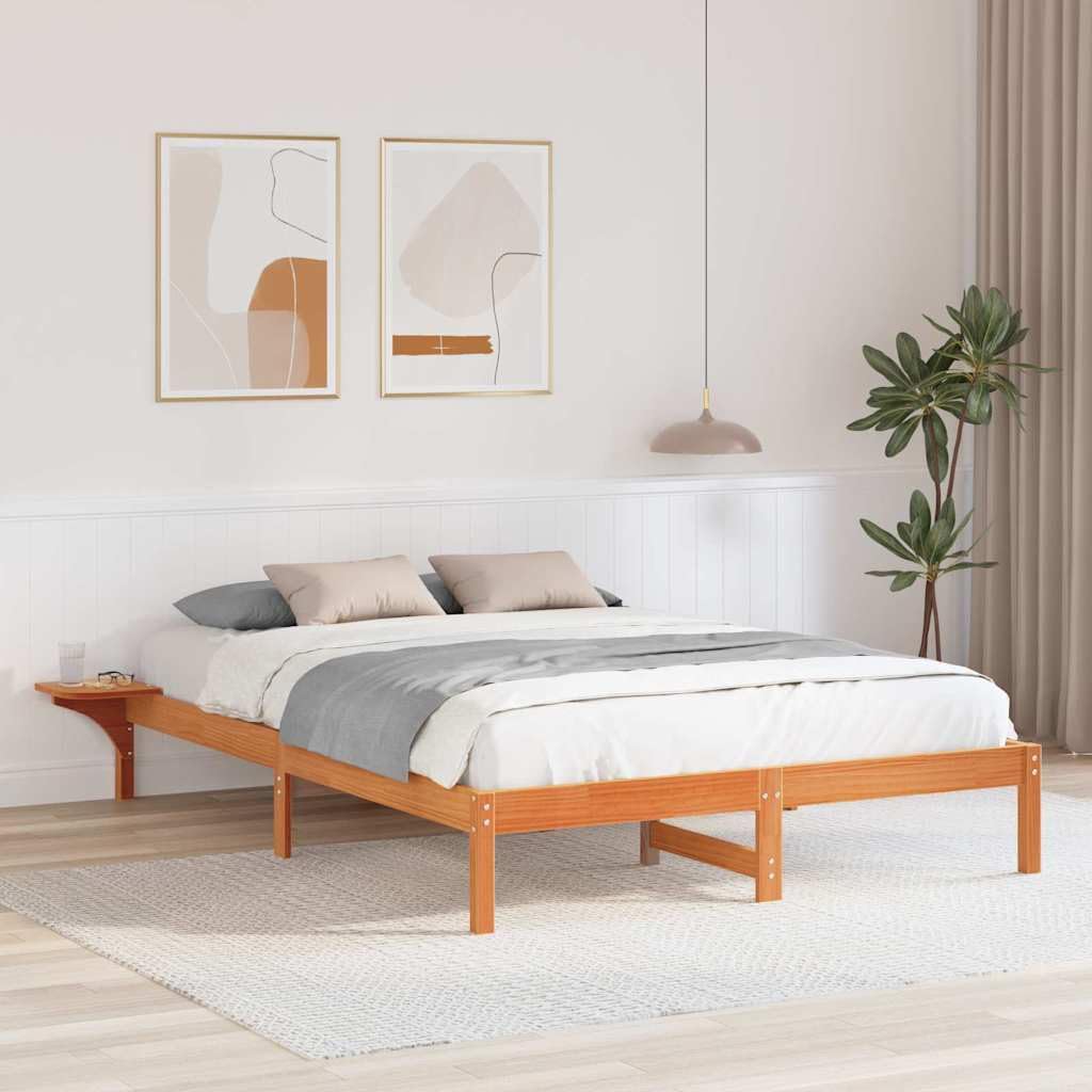 Lite drewno sosnowe Nowoczesny minimalistyczny styl Loft 160x200 cm Brązowy