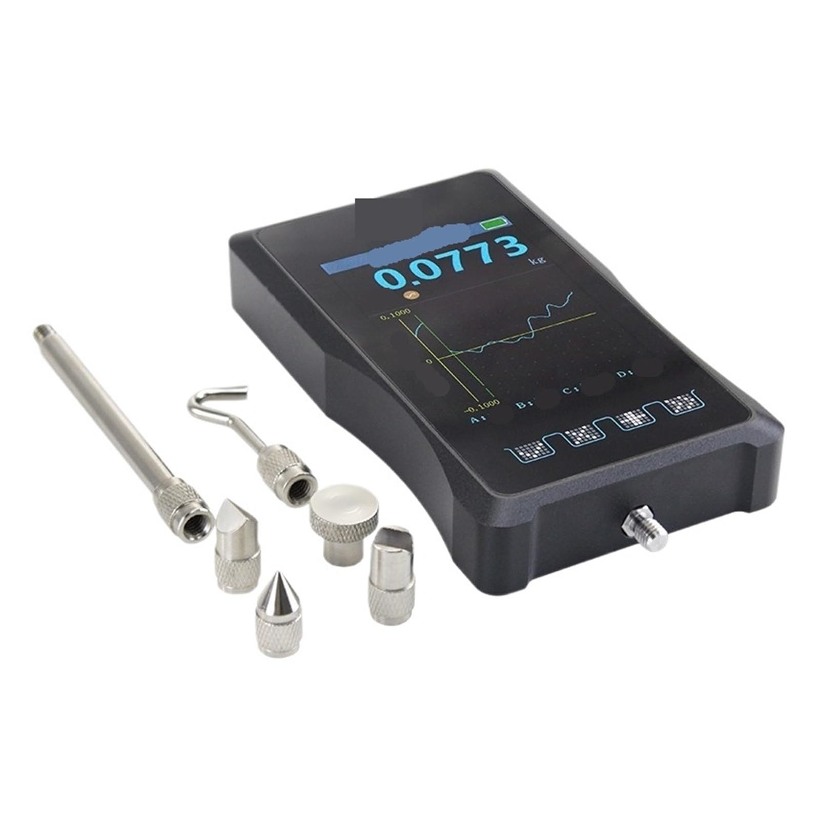 Misuratore di Forza, Misuratore Di Forza Portatile, Dinamometro Manuale Digitale per test industriali | Strumento Misura, Indicatore Cella Carico Push(2000Hz (external sensor))