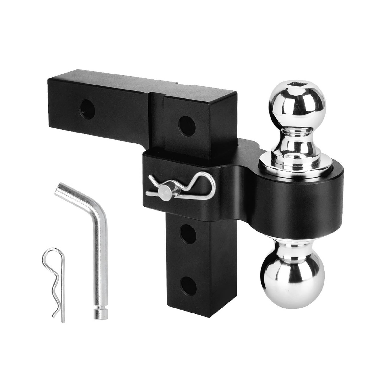 Mthckxjbsuz Nero Towbar Hitch, Heavy Trailer Pintle Hook Mounting Plate Adjustable Fit To 2" Receiver Hitch Adapter For Rv Truck Camper Car Caravan Accessories