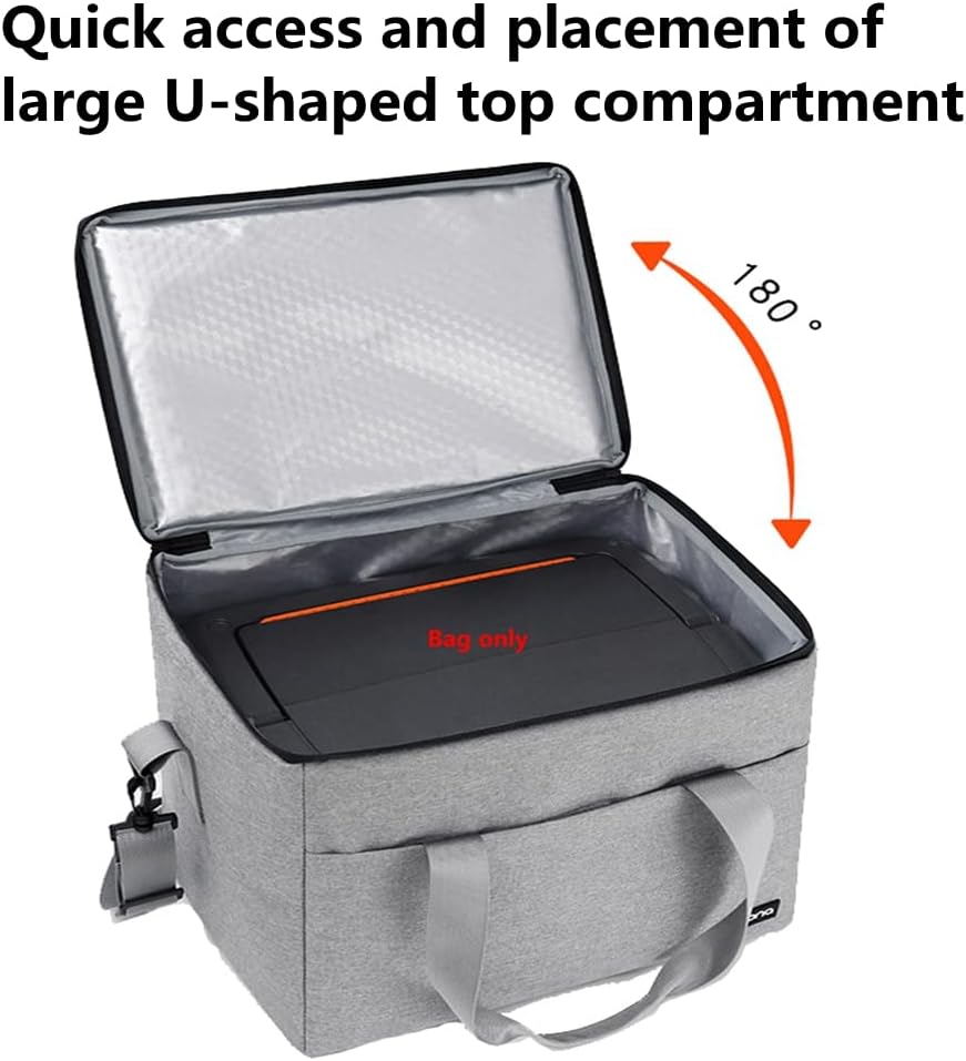 Palumma Carrying Case Bag for Power Station Case for Jackery 1800W/Bull PBM 1000W/PECRON E1500PRO Folding Power Station Storage Case (grey&35.5 * 26.5 * 34.5cm)