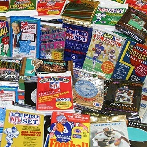NFL Football (400) Cards in Sealed Wax Packs Topps Score Pro Set Upper Deck Fleer Ultra Old Vintage