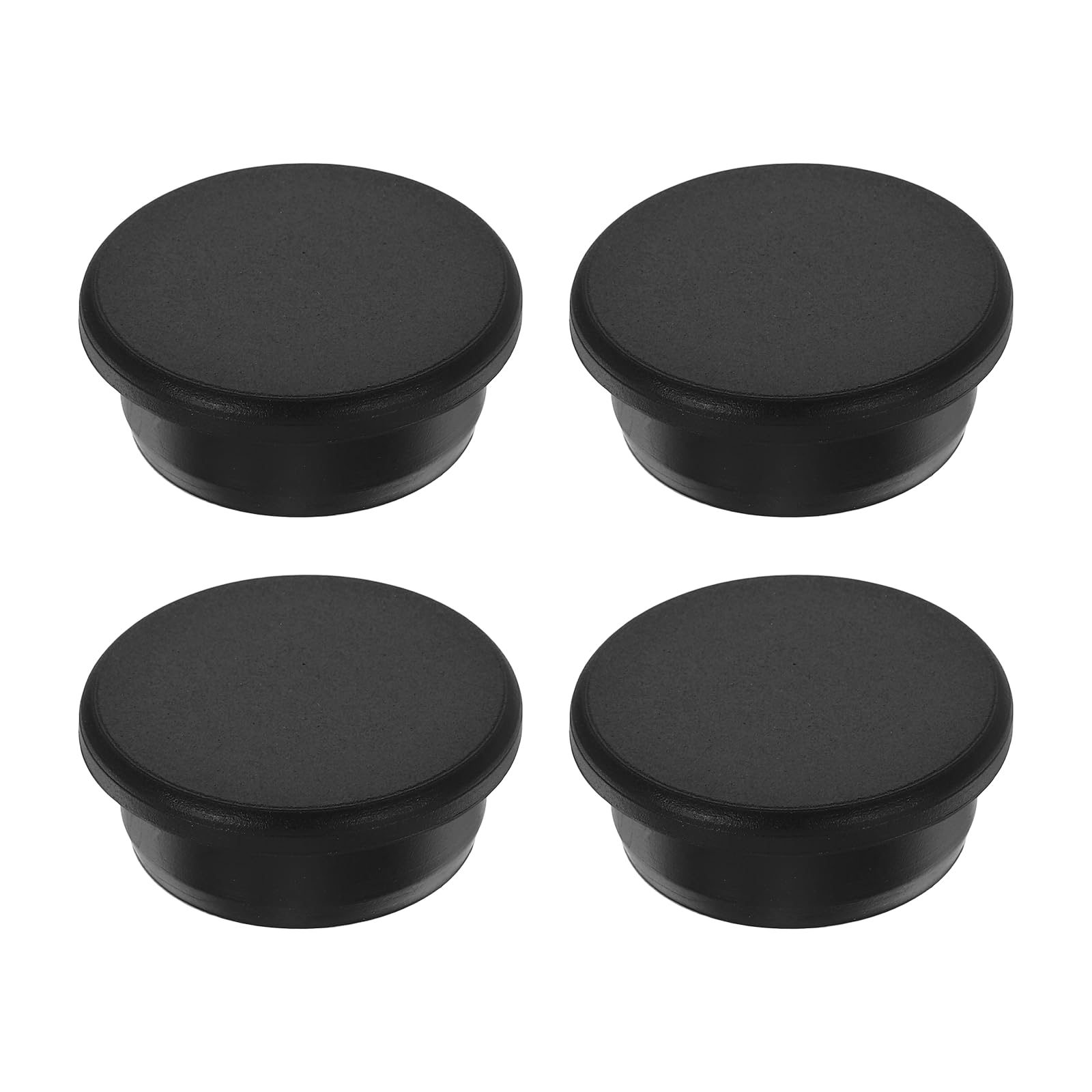sourcing map 4pcs T-Shaped Silicone Plugs 30.3mm 1-3/16 Inch Dia, Black