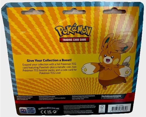 Pokemon Trading Card Game TCG - 2 Booster Packs, Scarlet and Violet and Paldea Evolved with Pawmot Promo Card and Coin - Thumbnail 2