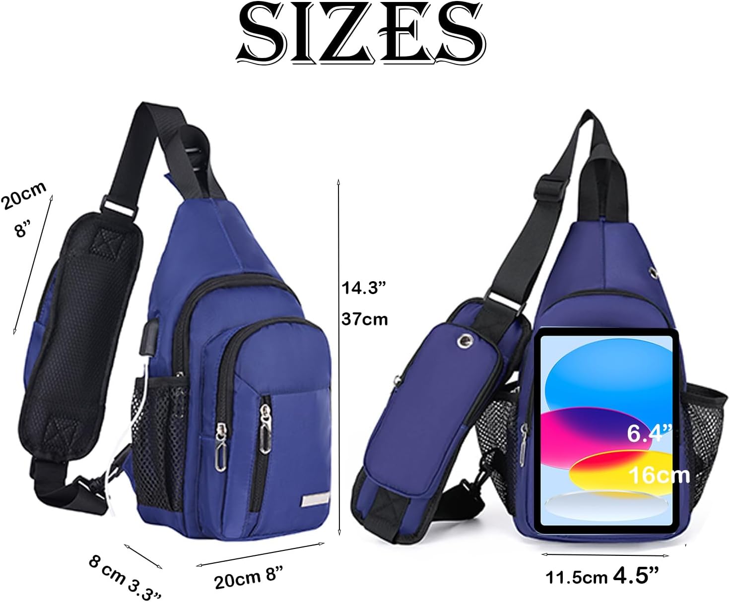 JENAGREEN Waterproof Sling Backpack Crossbody Sling Bag, Cross Bag Adjustable Travel Hiking Essentials Casual Daypack Multipurpose Chest Bag Purse for Women Men - Image 4