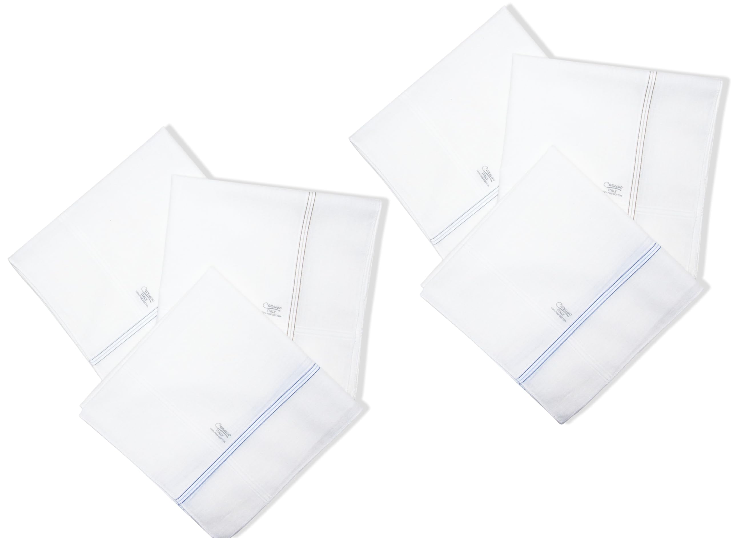 White Cotton Handkerchiefs for Men | Classic Design, Soft & Durable | 44x44 cm