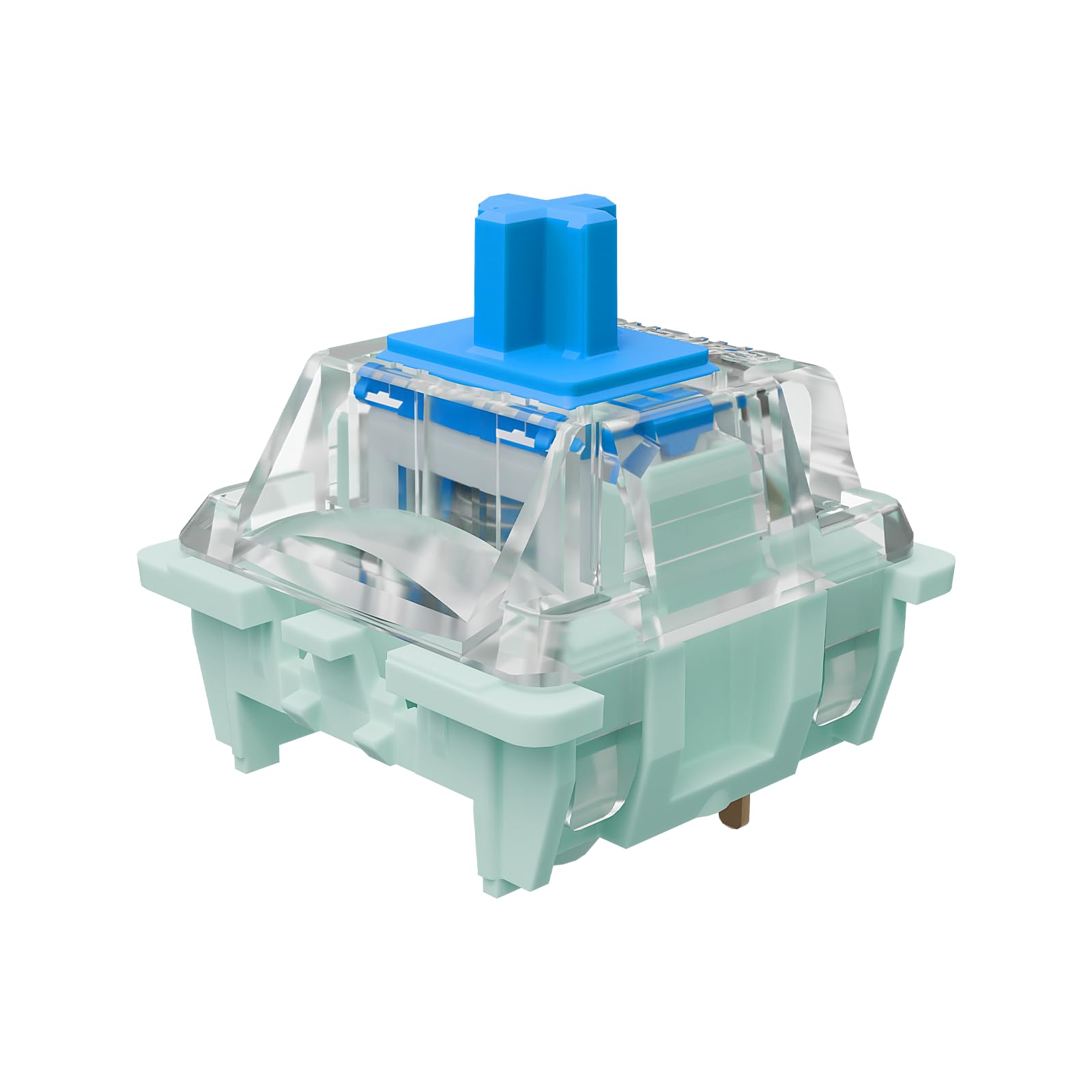 Interruptor Gateron JADE Blue V3 Pro pre-lubricado con doble resorte y soporte LED RGB 6