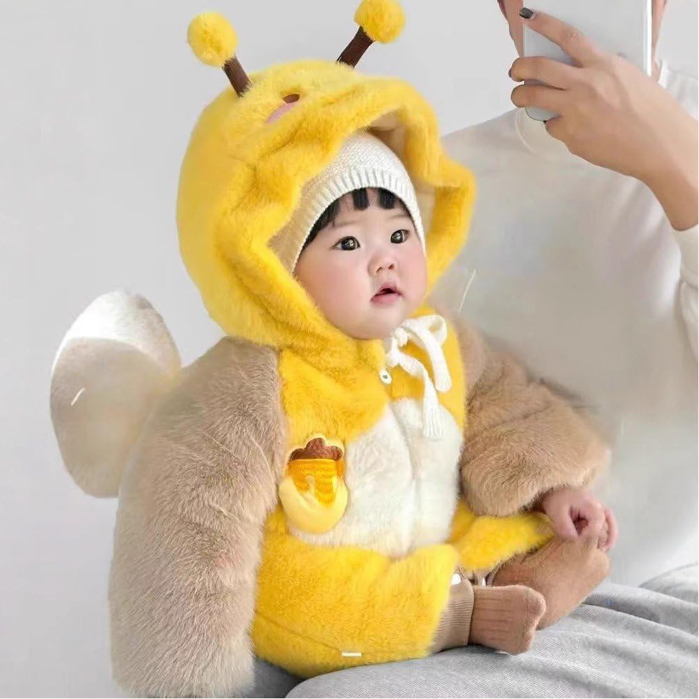 Tutina a Forma di per Neonati con Cappuccio, Manica Lunga, Abiti per Il Compleanno per Neonate, Abiti Natalizi Casual per Tutti I Giorni