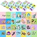 Youngever 80 Disposable Placemats Table Topper, Extra Sticky 4 Sides, Adhesive Peel and Stick Strip Disposable Mats for Kids Toddlers Baby Children, 18 Inch x 12 Inch Kids Safe, FDA Approved, Alphabet