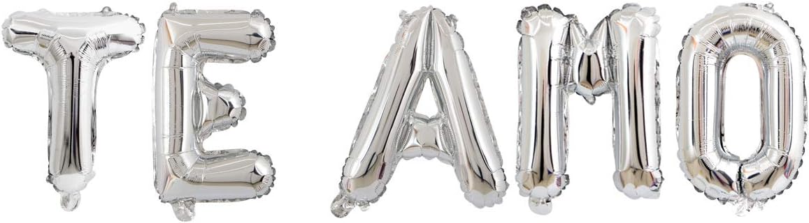 16インチ スペイン語 期間限定特別価格 Te Amo I Love You シルバー バルーン文字バルーン 誕生日パーティー ウェディングデコレーションバルーン ベビーシャワー 16インチ スペイン語 期間限定特別価格 Te Amo I Love You シルバー バルーン文字バルーン 誕生日パーティー ウェディングデコレーションバルーン ベビーシャワー