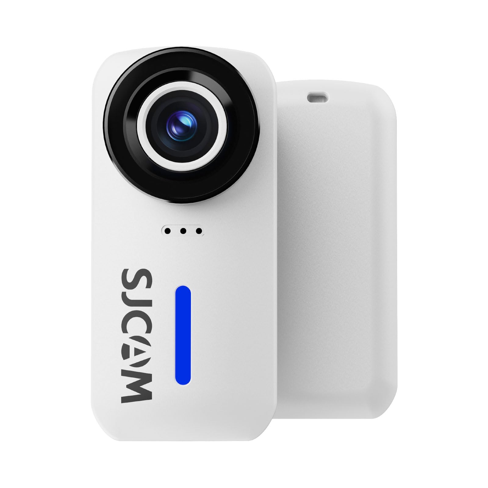 SJCAMPocket Cam, 4K Action Camera, 6-Axis Stabilization, Waterproof, Mini Helmet Camera,170° FOV, Suitable for Vlogging and Web Cam, Built-in Speaker&Mic, with Helmet Mount Kits, White