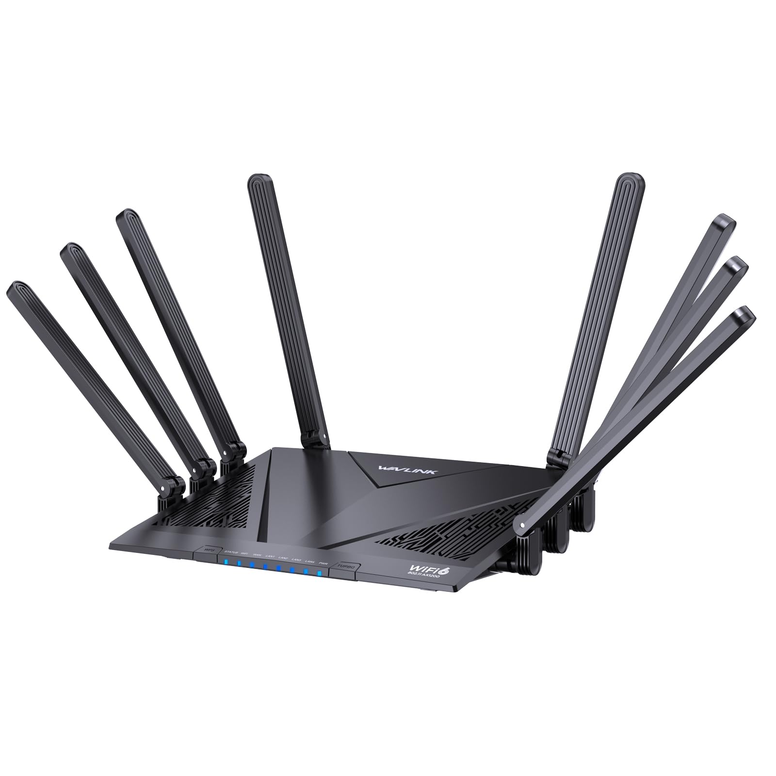 WAVLINK AX6000 Wi-Fi 6 Router | Dual Band 1148+4804Mbps | 2.5G WAN & 4x Gigabit LAN | Whole Home Mesh 2000 Sq Ft | 8×5dBi Antennas | OpenVPN/WireGuard | Parental Control | MU-MIMO