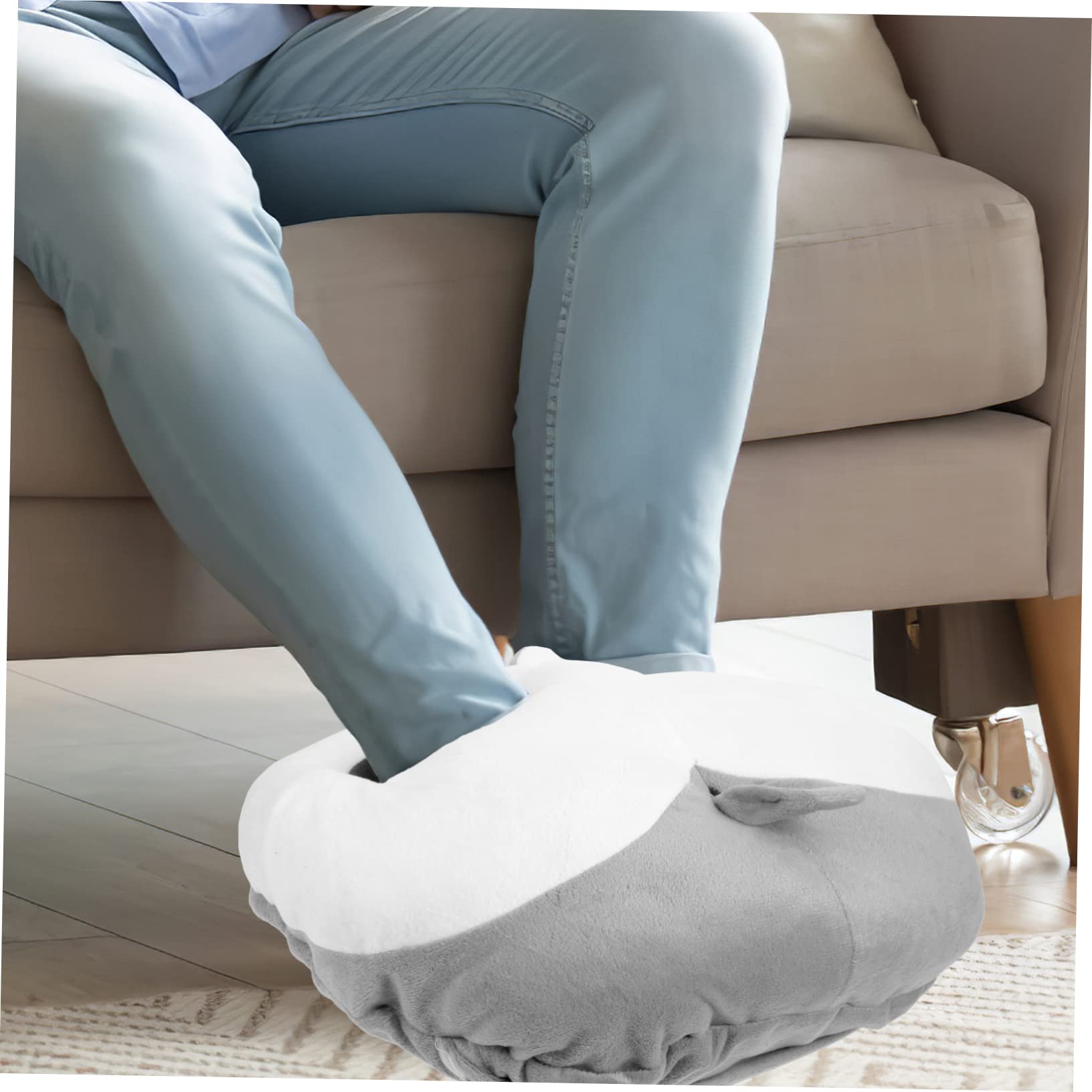 Scarpe calde elettriche scaldapiedi in peluche morbide pantofole scaldini riscaldati scaldamani scaldapiedi usb scarpe riscaldanti riscaldatore di peluche USB più caldo Grey