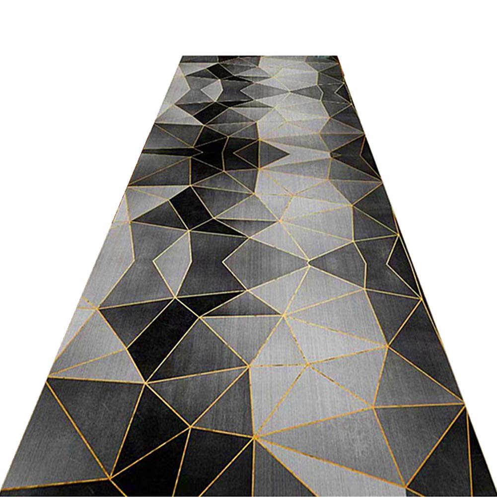 Nowoczesny geometryczny dywan, długie i wąskie dywaniki, można prać w pralce dywan do kuchni/wejścia/przedpokoju, 60 cm/80 cm/100 cm/120 cm szerokości (rozmiar: 60 x 100 cm)