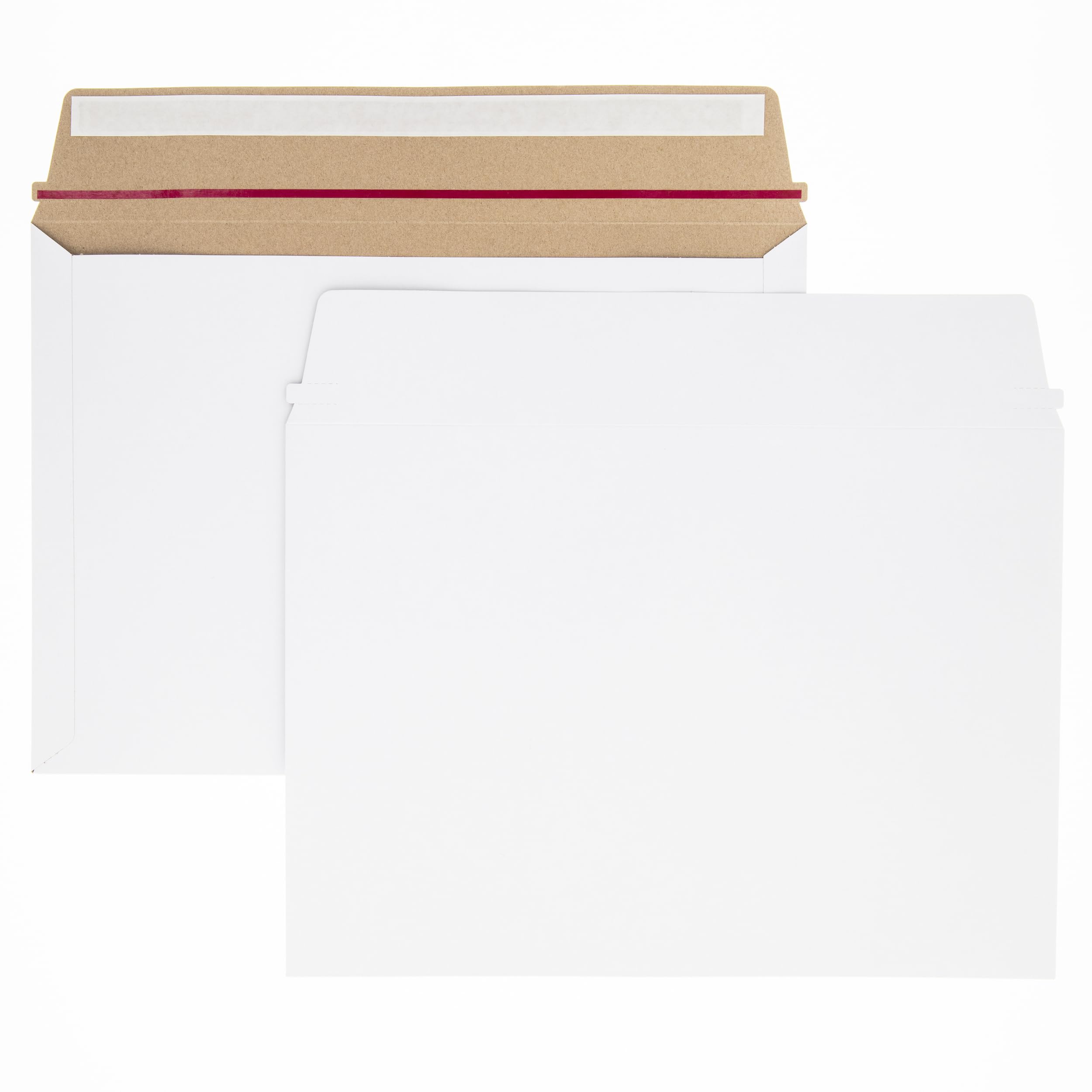 100 Versandtaschen B4 Weiß 450g Kartonumschläge 250x350mm | Maximaler Knickschutz, extra Starke, idealer Schutz für Urkunden und Fotos, Stabil
