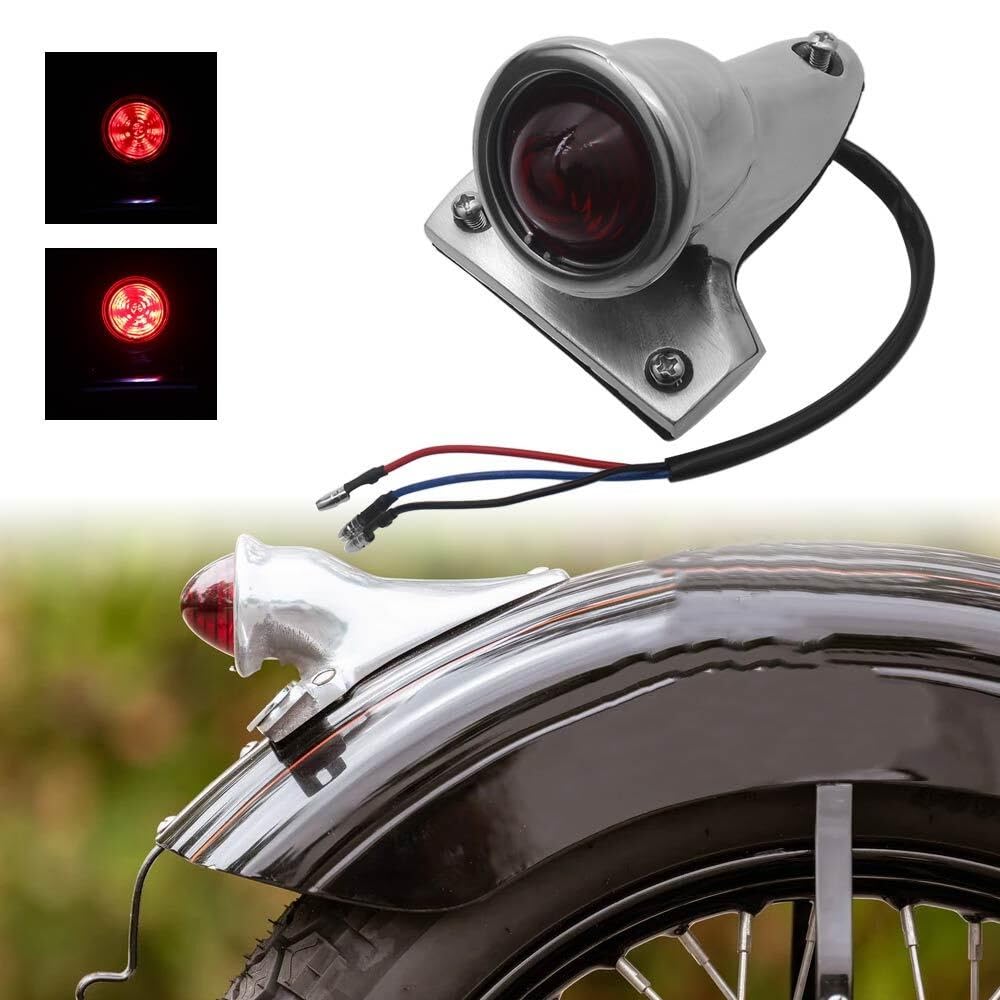 stop tylne światło Do Bobber Choppers tylne światło hamowania | Zamontuj tylne światło motocykla 12 V ze wspornikiem akcesoria motocyklowe