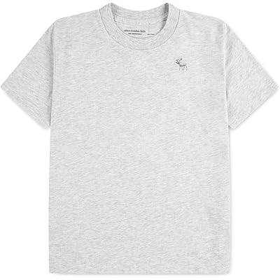Мужская рубашка abercrombie kids Short Sleeve Essential Tee (Big Kid) anf light grey heather