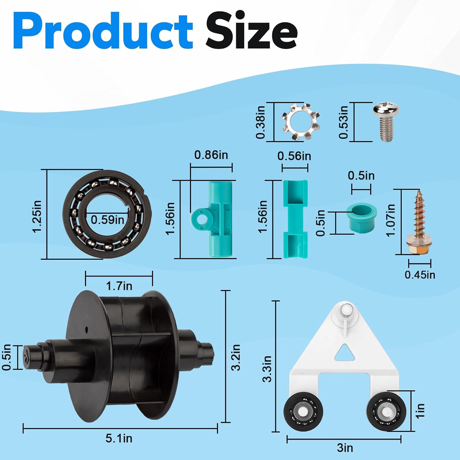 AXV621DAT Pool Vac A-Frame Turbine Kit for Hayward Pool Vac XL, Aquabug, Navigator Pro Suction Side Pool Cleaner - Pool Cleaner Parts for Hayward Replaces # AXV601DAT, AXV036BP, AXV601CAT