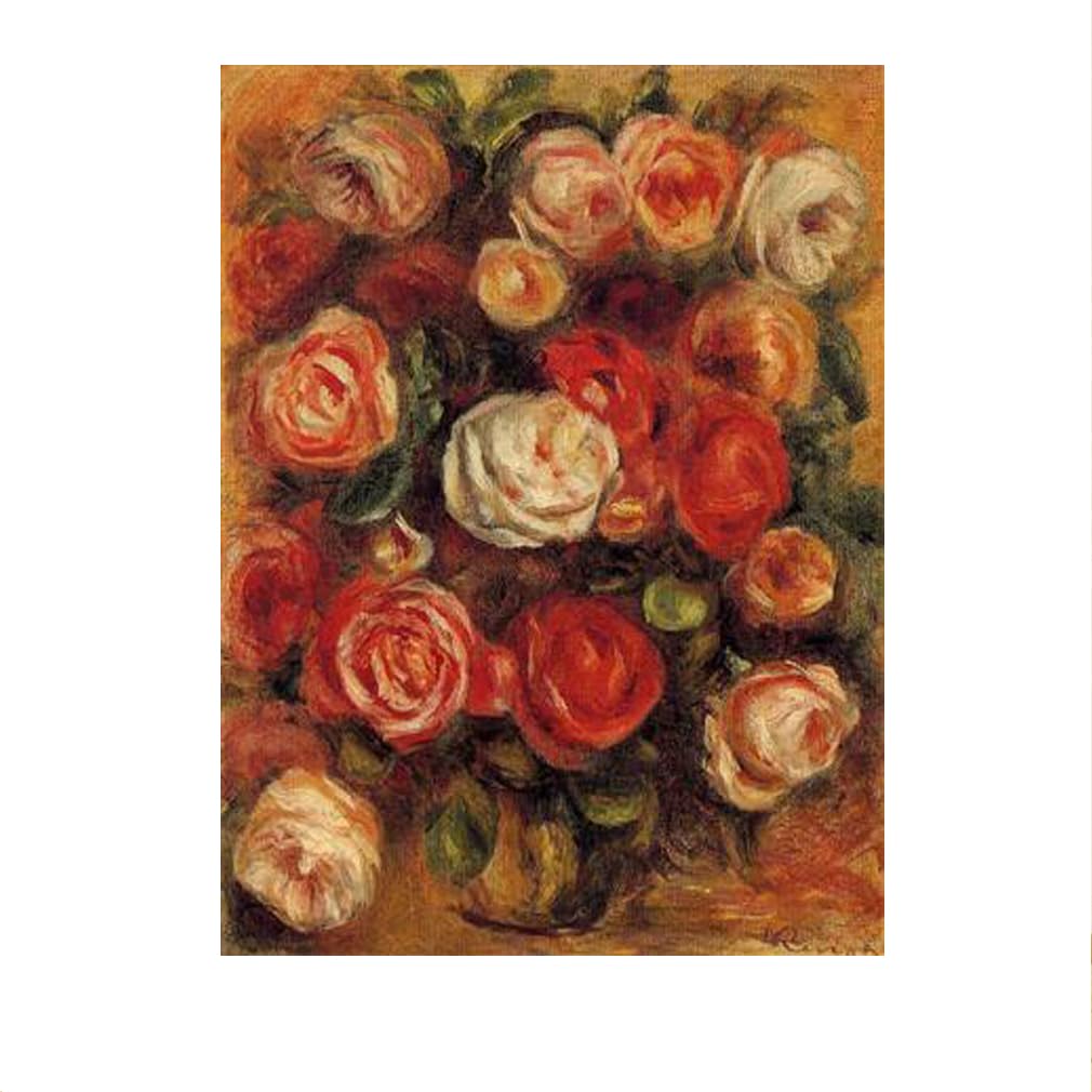 Lhhjf Ljhfa White Pierre Auguste Renoir Poster Flowers Wall Art Pierre Auguste Renoir Canvas Painting And Prints Home Decor Picture 50X70cm No Frame