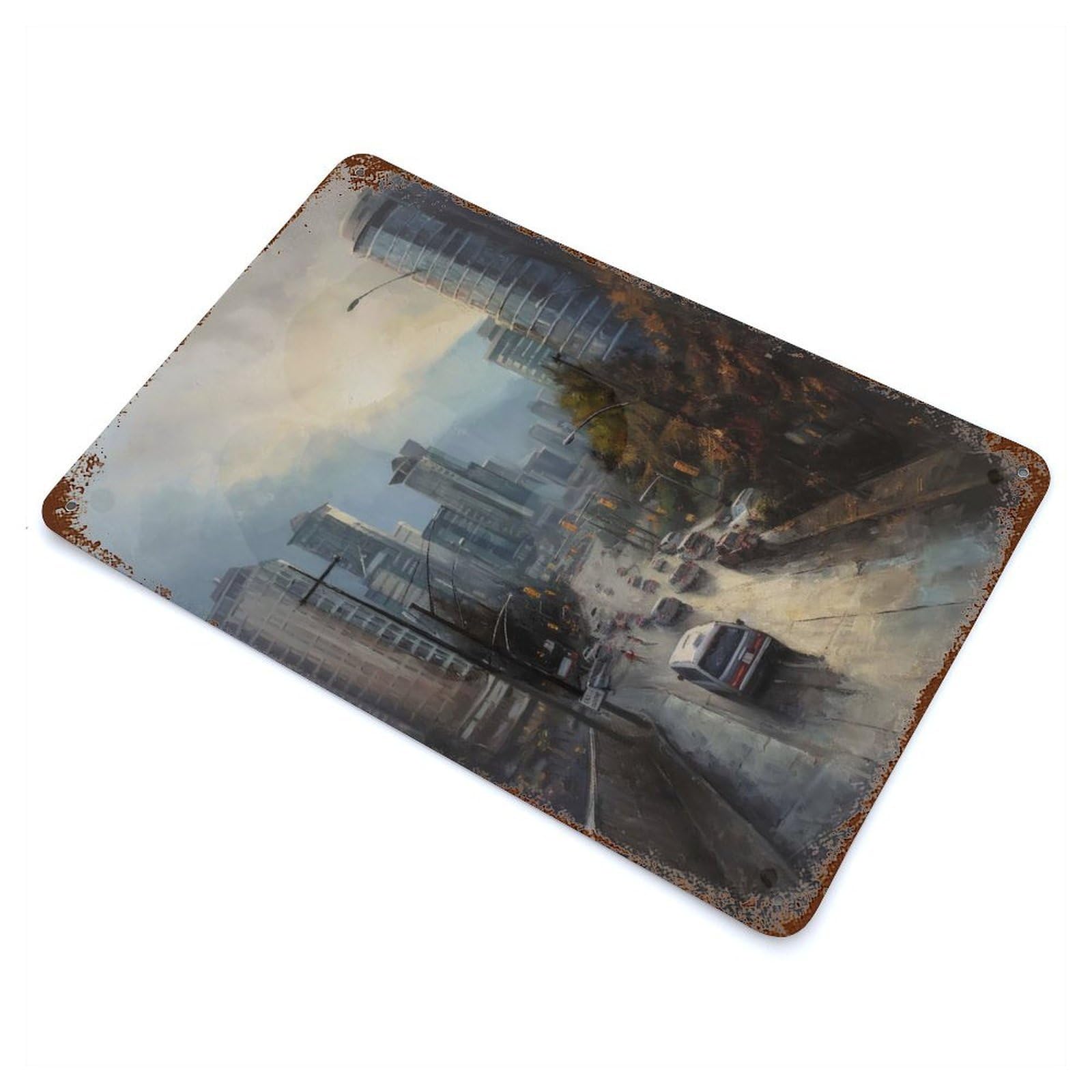 Garage Style Vancouver Art Canada Vintage Rust Metal Sign 11.8"x7.9", Vintage Wall Decor for Bar And Workshop