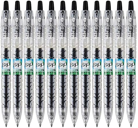 Pilot B2P Colors, Recycled Bottle 2 Pen, Retractable Gel Ink Rolling Ball Pens, G2 Ink, Fine Point, 0.7mm, Black Ink, 12 Count