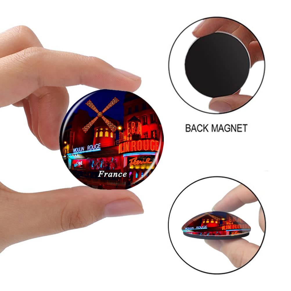 Magnete Frigorifero Moulin Rouge Parigi - Souvenir Artistico 8x5.5 Cm, Per Collezione O Regalo - Foto 4