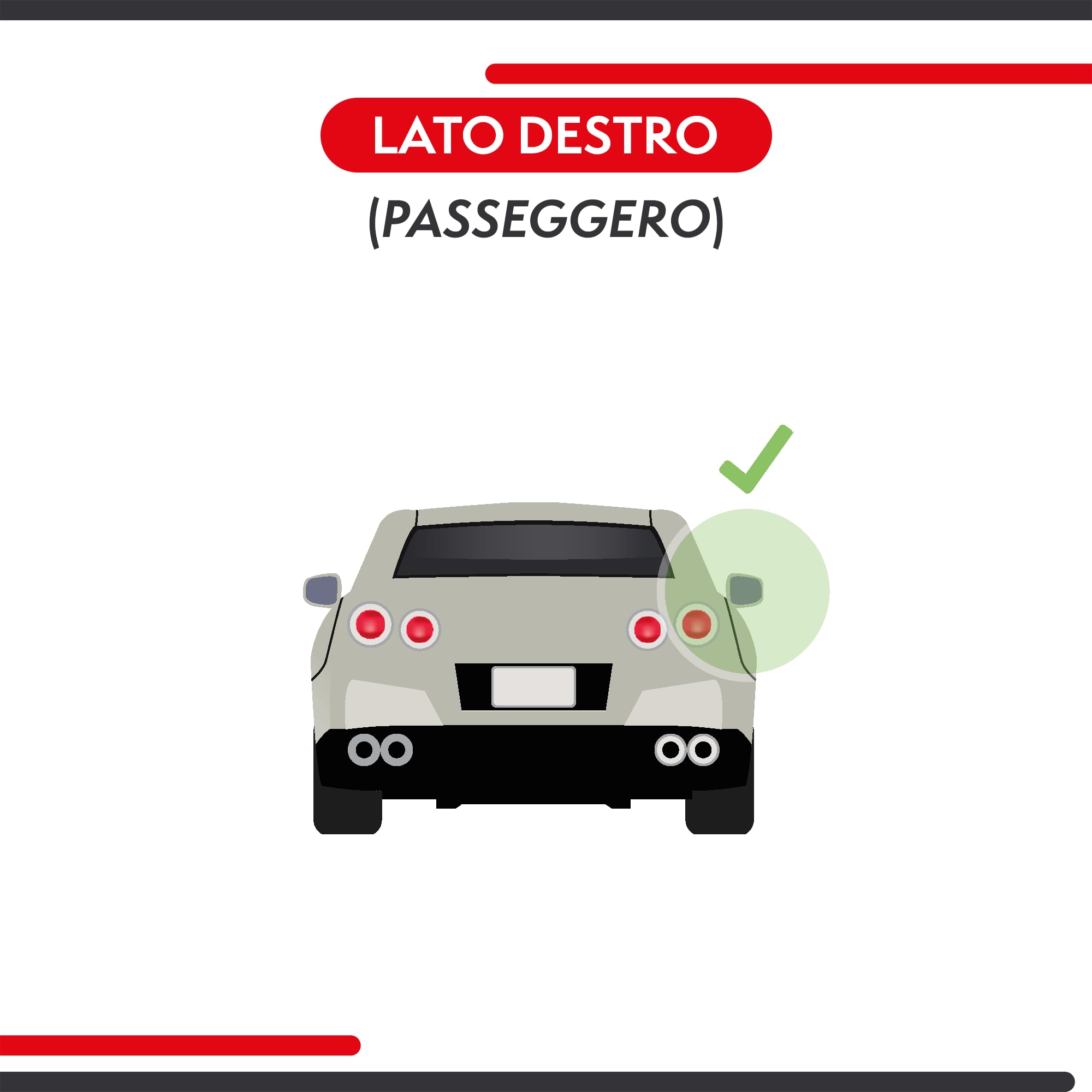 Polcar Fanale Posteriore Destro Per Fiat 500 2015-, Fiat 500 Abarth 595/695 2015- Hatchback, Senza Portalampada