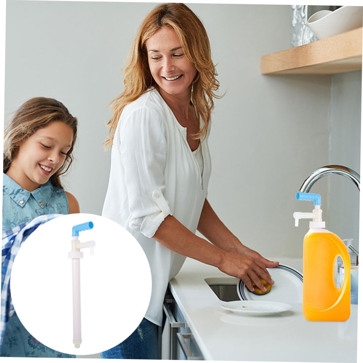 Alipis 1pc Manual Fluid Dispensing Pump Effortless Plastic Oil Pump for Easy Liquid Transfer Reusable Design for Detergents and Chemicals for Home and Industrial Use
