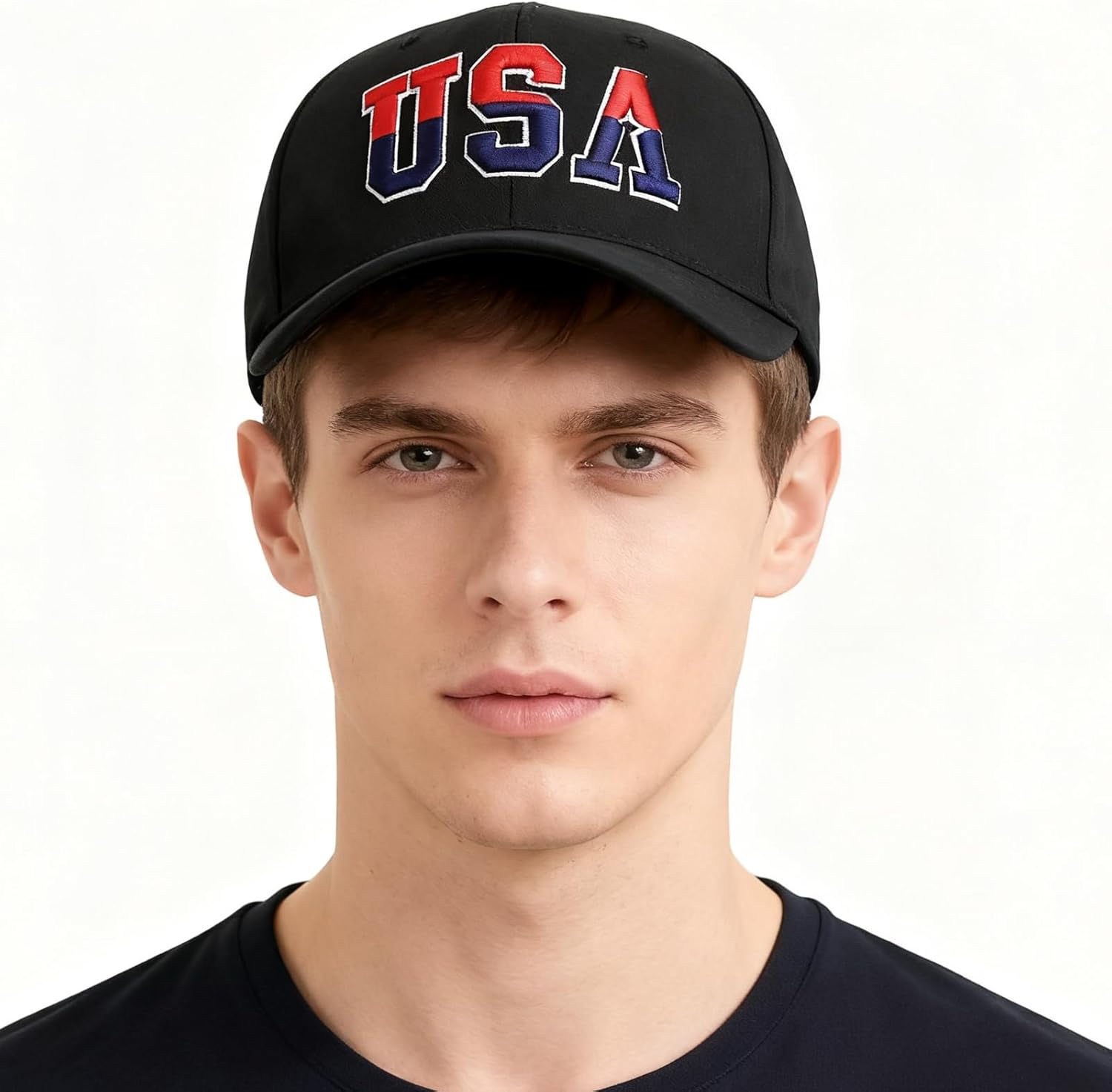 American Flag Patriotic Baseball Cap | Embroidered USA Flag 100% Cotton Adjustable Hat for Men & Women - Image 7