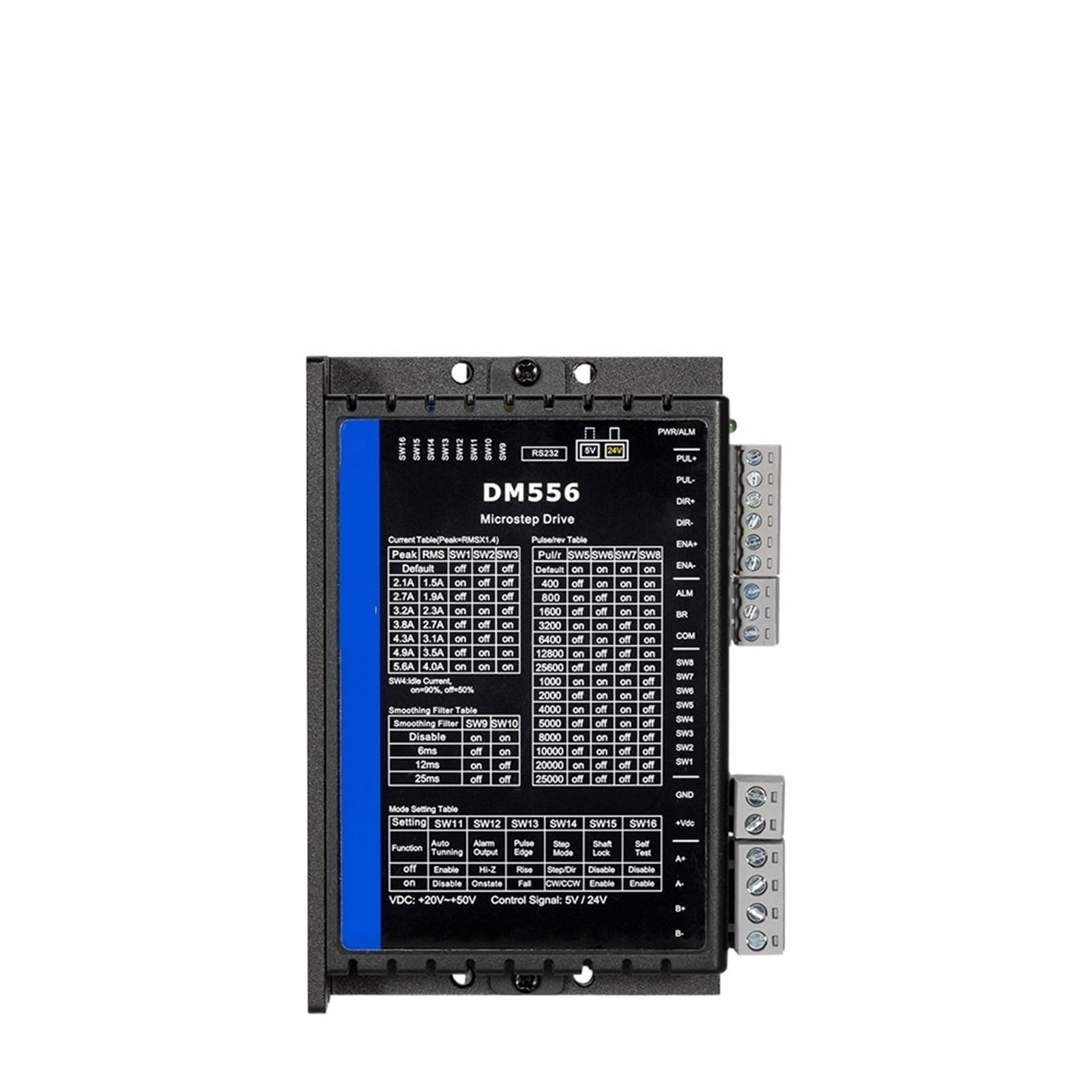 Stepper Driver DM556 Leadshine 2 Phase 20-50VAC pour moteur pas à pas pas