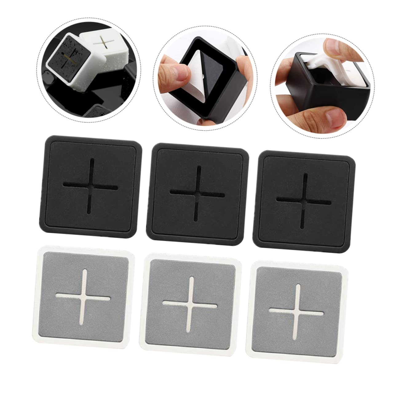 UKCOCO 18piezas Soporte De Toalla Adhesivo De Ganchos De Abs Para Cocina y Baño Fáciles De Instalar Sin Taladrar Clips De Paño Para Hogar