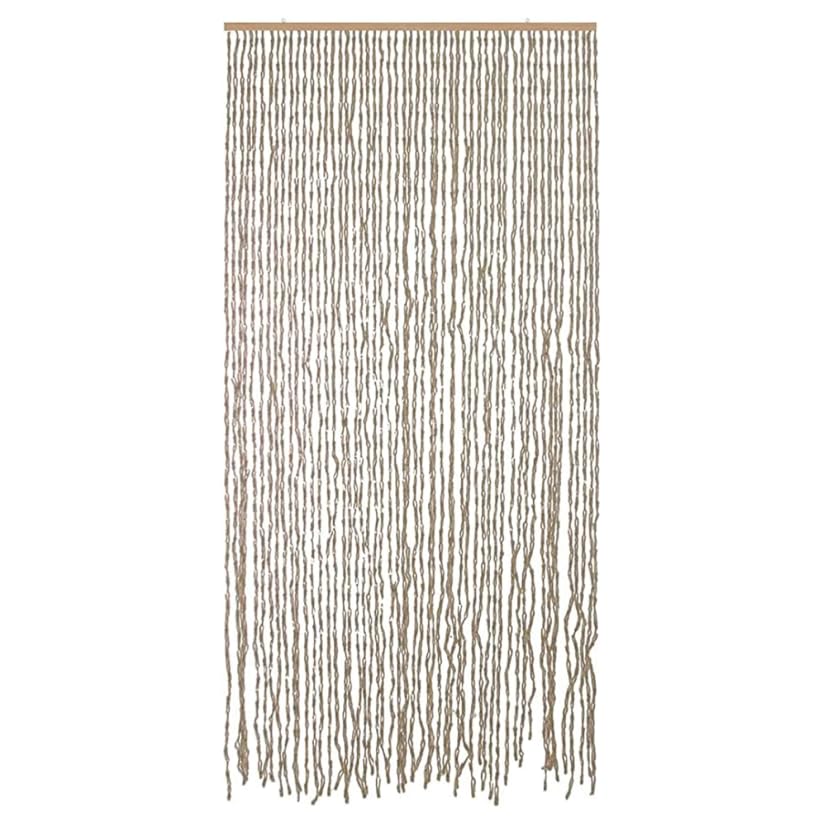 INTRECCI Tenda Antimosche per Porta Esterna, Zanzariera a Fili per Esterno 140x240 cm, per Porte e Finestre in Fibra Naturale, Protegge dagli Insetti, Garantisce Ventilazione