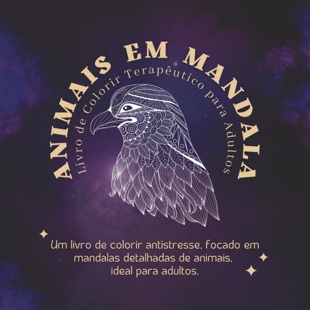 Animais em Mandala: Livro de Colorir Terapêutico para Adultos