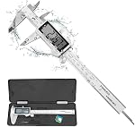 LOUISWARE Digital Caliper, Electronic Stainless Steel Vernier Caliper 150mm/0-6 Inch Measuring Tool with Extra-Large LCD Screen- Inch/Millimeter Conversion