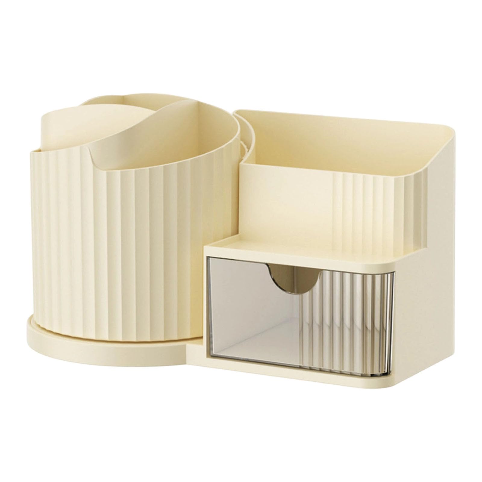 yanzunlrn Rotating Cosmetic Storage Box with Stable Base and Contemporary Design for Bathroom Vanity Makeup Storage Rotating