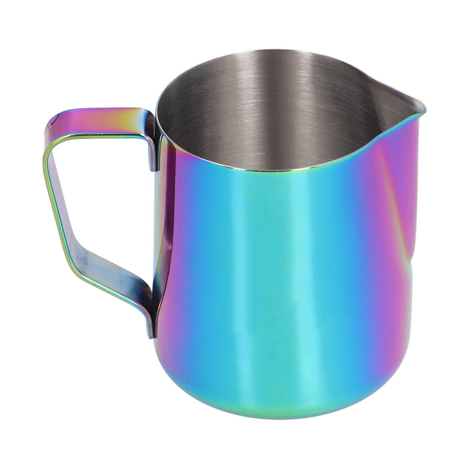 Stainless Steel Milk Frothing Pitcher, Coffee Frothing Cup with Inner Scale Milk Frother Steamer Jug for Espressos Coffee Cappuccino Latte Art