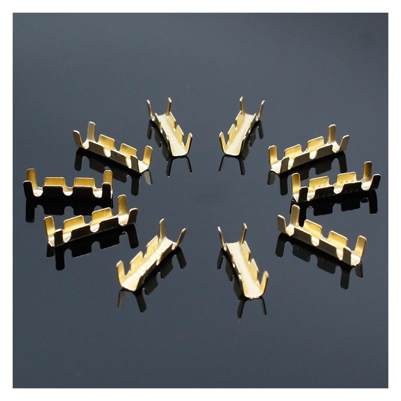 QMKADFQXF 100pcs/lot U-shaped terminal tab cold inserts connectors cold terminal small teeth fascia terminal,0.5-1.5mm2