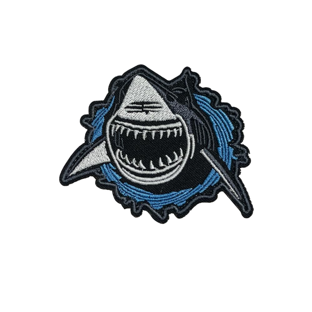 Shark Patch - Shark Attack Hook and Loop Patch - Backpack Hat SunVisor Kids Accessories Sharks